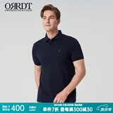 ORRDT澳林丹顿轻奢男士POLO衫夏季商务休闲男高端短袖t恤蜜蜂刺绣 藏青色 50 (L)