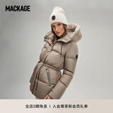 MACKAGE女士 FREYA抽绳收腰防寒保暖时尚修身经典羽绒服外套 香槟色 M