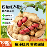 猪兄四粒红花生2斤 带壳原味红衣红皮花生仁下酒菜坚果炒货年货花生米