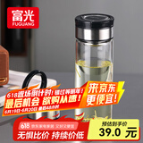 富光尚宇系列单层闷茶玻璃杯 男女士水杯 高硼硅玻璃杯子泡茶杯600ml
