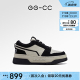 GG-CC真皮女鞋新款复古脏脏鞋潮流厚底设计感小白鞋休闲板鞋  G22X9773 黑色 38