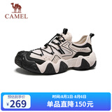 骆驼（CAMEL）【云山】网面户外徒步登山休闲丑萌鞋情侣 G15S076106 米白/黑 43