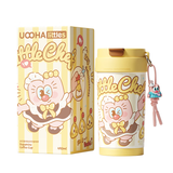 UOOHA多巴胺保温杯陶瓷覆层内胆咖啡杯便携吸管杯子送男生送女生礼物 【陶瓷涂层】小小料理家-黄色490ml