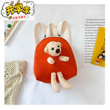 迪士尼（Disney）儿童婴幼儿园1-3岁2小书包宝宝男女孩背包迷你卡通小熊双肩包包潮 小熊红色