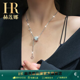 赫莲娜小蛮腰项链女生首饰猫眼石吊坠情人节礼物送女友老婆生日礼物女 轻奢HR小蛮腰【白金色+礼盒】