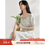 茵曼（INMAN）法式碎花高级感2025夏女新款休闲中长吊带连衣裙子 月蓝连衣裙-18424791 S