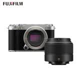 富士胶片FUJIFILMX-M5/ M5 微单相机 套机（XC35镜头）2610万像素 AI智能对焦 20种胶片模拟 银色