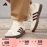 adidas「T头鞋」VL COURT 2.0复古休闲板鞋德训鞋阿迪达斯轻运动   白色/暗红/金色   39
