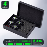 蓝速电适用于特斯拉Model3/Y轮毂盖焕新版18寸19寸螺丝帽盖汽车改造配件 轮毂中心盖黑底银标