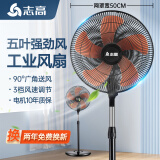 志高（CHIGO）电风扇落地扇家用台式夏天小宿舍遥控立式摇头工业大风力电扇 20英寸工业三挡强劲风