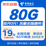 中国电信流量卡19元电话卡不限速5G纯流量星卡手机卡低月租电话卡校园学生上网卡