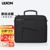 乐上（LEXON）商务单肩包男13.3英寸苹果笔记本电脑包斜挎包时尚公文包黑色