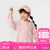 巴拉巴拉童装儿童衬衫2025女童男童上衣格纹衬衣春装亲子百搭209125102201