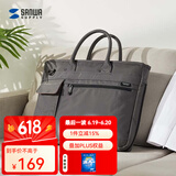 SANWA SUPPLY电脑包 小型单肩包手提包 休闲平板笔记本包 商务公文包男女 通勤 灰色 14英寸