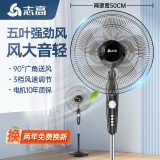 志高（CHIGO）电风扇落地扇家用台式夏天小宿舍遥控立式摇头工业大风力电扇 20英寸机械五叶三档定时3.5米线