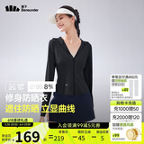 蕉下（beneunder）防晒衣女凉感修身AL11924短款辣妹防晒服女外套漫暮黑S