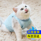 迪普尔 母猫绝育服猫咪手术服手术衣宠物猫衣服断奶服猫猫防舔服恢复服* 蓝色 S【适合3-5斤内猫咪】