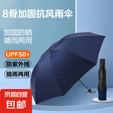 【⭐挡雨防晒】银胶手动折叠晴雨伞男女伞两用防晒遮阳黑胶伞大号 颜色随机8骨黑胶手动晴雨伞B款