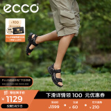 爱步（ECCO）户外凉鞋男鞋 夏季男士透气魔术贴沙滩鞋子 越野069564 黑色/灰色06956450034 42