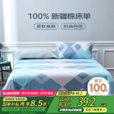 艾薇床单单件纯棉 双人家用大床单男士床单透气被单 巴德尔 230*250cm
