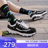 斯凯奇（Skechers）奥利奥熊猫鞋丨老爹鞋男经典黑白复古春夏轻便潮流增高运动休闲鞋 BKW/黑色/白色 41
