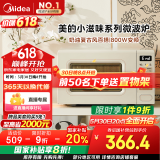 美的（Midea）小滋味系列微波炉变频家用奶油风百搭复古转盘式一级能效微波炉以旧换新20L（M2H2）