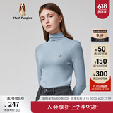 Hush Puppies暇步士女装秋中高领长袖打底衫T恤 136灰蓝 XL