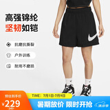 耐克（NIKE）女运动短裤 夏季梭织短裤休闲裤 宽松简约 DM6740-010 黑 L