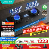 华帝（VATTI）小飞翼官方家用燃气灶嵌入式5.2kW猛火煤气炉以旧换新国家补贴双眼灶具灶台i10308【天然气产品】