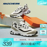 斯凯奇（Skechers）黑白金熊丨男女同款老爹鞋复古熊猫鞋情侣校园风潮流增高运动休闲 【男款】白色/浅灰色/WLGY(白金) 42.5