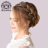 Royal sasa皇家莎莎时尚水钻小抓夹12件套装花朵发饰迷你刘海发抓发夹刘海夹 彩白色AB