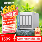 威联通（QNAP）TS-464C 宇宙魔方 四核心处理器家用网络存储服务器内置双M.2插槽NAS个人私有云（天鹅白）