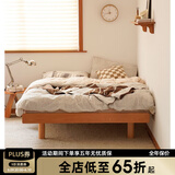 泡沫小敏实木床1.5米小户型主卧简约日式1.8m实木双人床 【原木色】榻榻米款 1800*2000mm