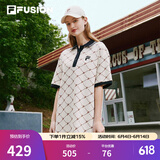 斐乐（FILA） FUSION潮牌女子连衣裙夏新款时尚宽松POLO领连身裙 乳糖色-BG S