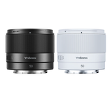 永诺 YN50mm F1.8 多规格R口小痰盂单反微单标准定焦镜头 适用于索尼口ZV-E10尼康口富士口佳能口相机 YN50mm F1.8S Lite 索尼E口半画幅 黑壳