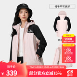 骆驼（CAMEL）拼色夹棉冲锋衣男女情侣棉服防风防水外套户外登山服 A23CA70136幻影黑/木黛色，女 S