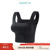 茵曼（INMAN）小花瓣薄款无痕内衣2025夏季女装新款软支撑聚拢固定杯文胸罩 黑色-2842001 均码
