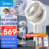 美的（Midea）【轻羽静谧】空气循环扇四季净化扇家用落地扇直流变频电风扇大风力台扇空调伴侣手机遥控GDH24HG