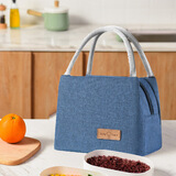 星月蓝保温饭盒袋便当包加厚铝箔【大号】手提式保冷保热保温饭盒包饭兜