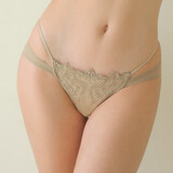 华歌尔蓝标巴洛克性感蕾丝低腰三角裤 内裤 WP3900 绿色 1条 L （165/95）