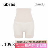 ubras高腰收腹提臀裤压缩塑身裤束腰修身女士内裤女燕麦奶三分裤L