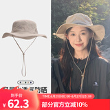 骆驼（CAMEL）【baby同款】渔夫帽夏薄款大头围防晒遮阳太阳帽子大帽檐遮脸帽 【UPF50+轻量防晒】卡其，2115-1 均码
