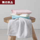 无印良品毛巾100%纯棉A类加厚洗脸巾洗澡巾速干擦手巾简约情侣大面巾 纯棉方巾【颜色随机】45g 2条 100g