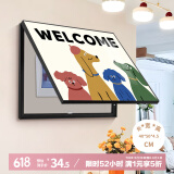集简季小清新电表箱装饰画多巴胺配电箱遮挡电闸盒挂画总开关免打孔壁画