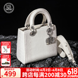 LMK真皮包包女包大容量手提单肩包女士斜挎通勤戴妃包送女友生日礼物 女生情人节礼物-喜马拉雅白-大号 生日礼物送女友老婆妈妈礼盒装