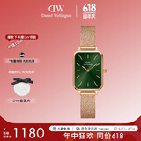 丹尼尔惠灵顿（DanielWellington）DW女士手表小绿表时尚欧美表经典复古小方表节日礼物DW00100445