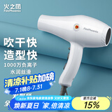 火之凤吹风机理发店专用 电吹风筒 负离子2200W大功率发廊大风力速干家用高速恒温护发不伤发8960 8960象牙白(2200W)