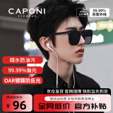 CAPONI尼龙偏光GM墨镜男女太阳眼镜防紫外线开车大脸眼睛明星配近视度数 A款-0度（升级偏光版，更高清）