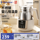 小白熊SnowBear恒温水壶调奶器1.2L冲泡奶粉机恒温不锈钢热水壶0855