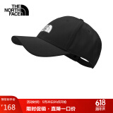 The North Face北面运动帽经典款男女户外棒球帽可调节遮阳帽4VSV KY4/黑色